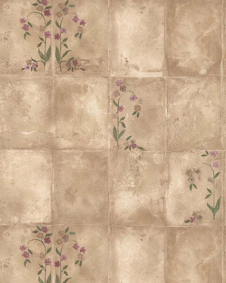Details About Kitchen Flavours Flowers Stone Tiles Wallpaper Kf24387