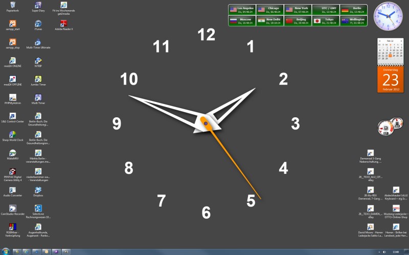Sharp World Clock Desktop Time Zone Timezone