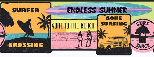 Collection Is Filled With Beach Theme Borders The Surf Board Border