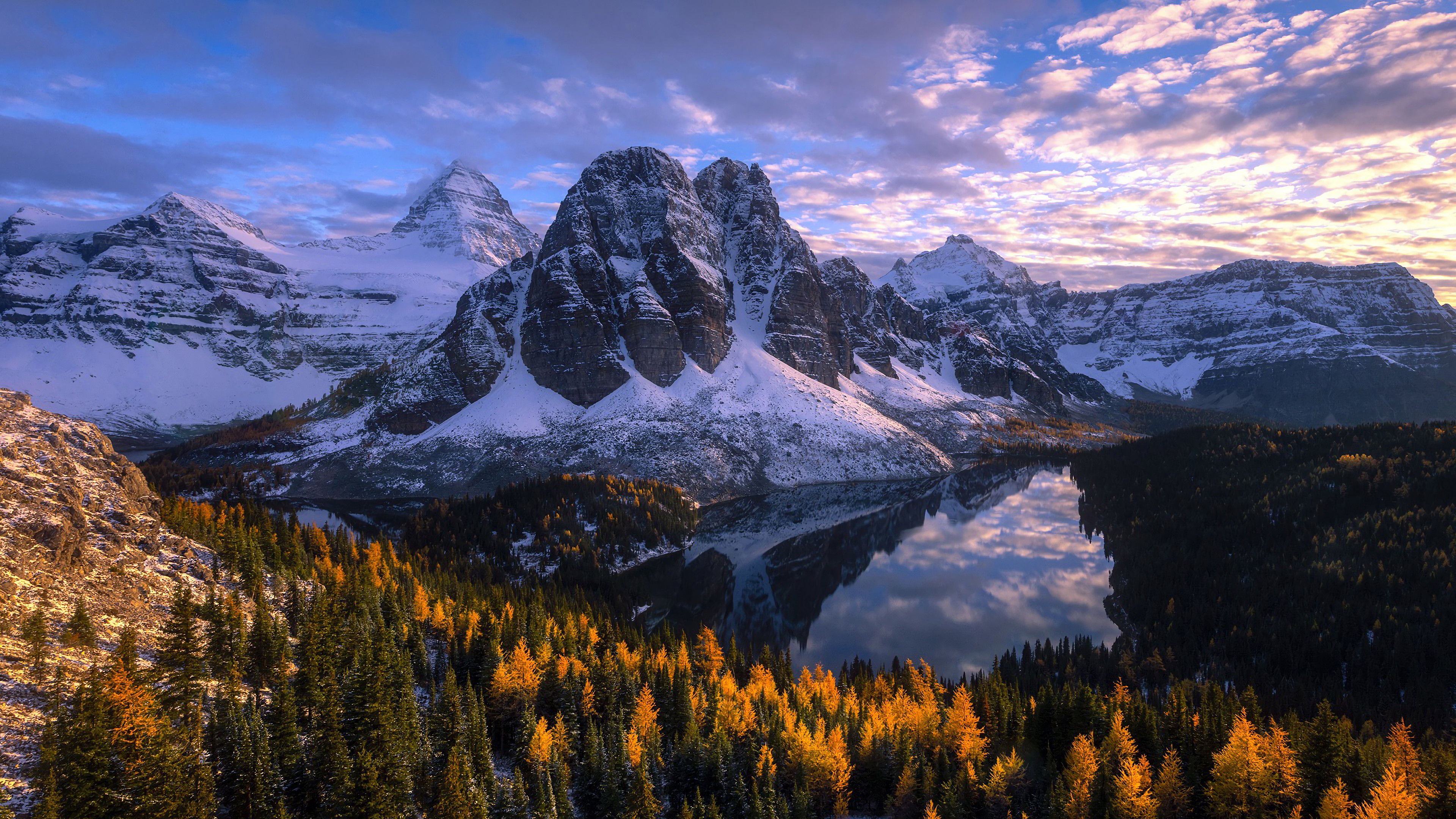 Mountain Lake Nature Forest Landscape Scenery 4k Wallpaper