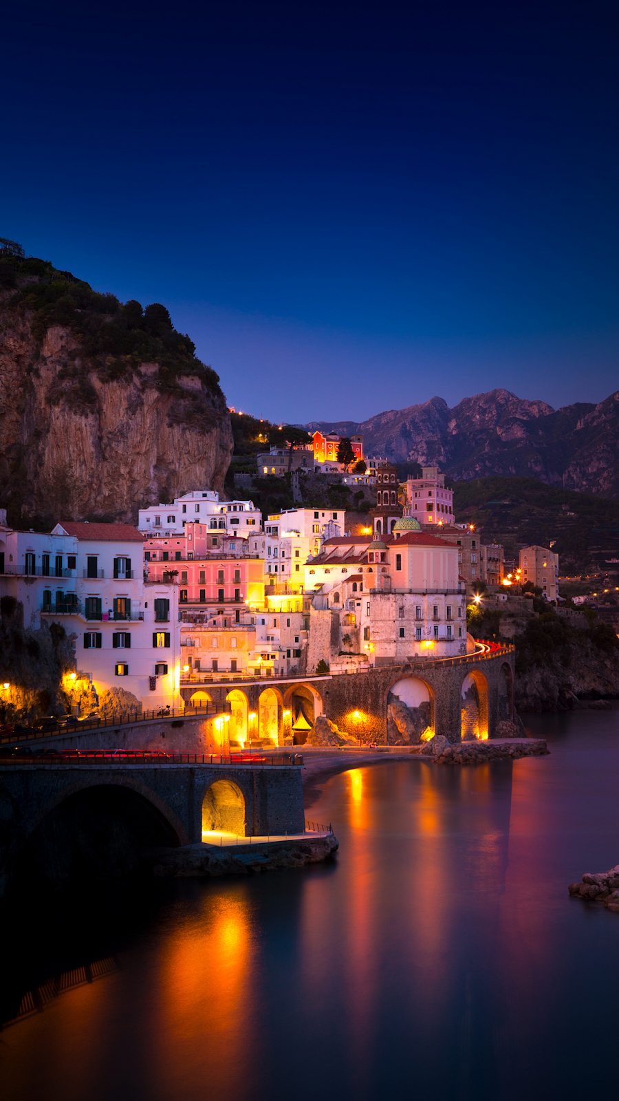 Free download Amalfi coast at night Beautiful Wallpaper Europe wallpaper  [900x1600] for your Desktop, Mobile & Tablet | Explore 54+ Amalfi Wallpaper  |