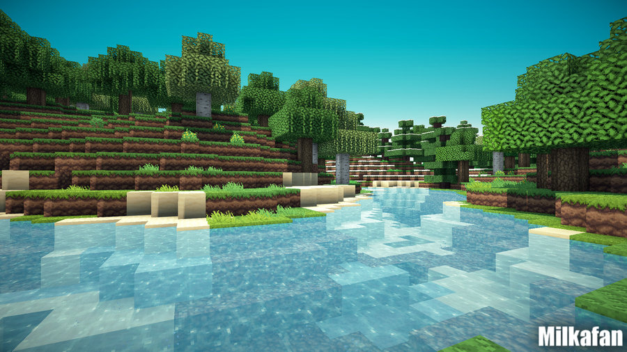 Minecraft Background Shaders Wallpaper By