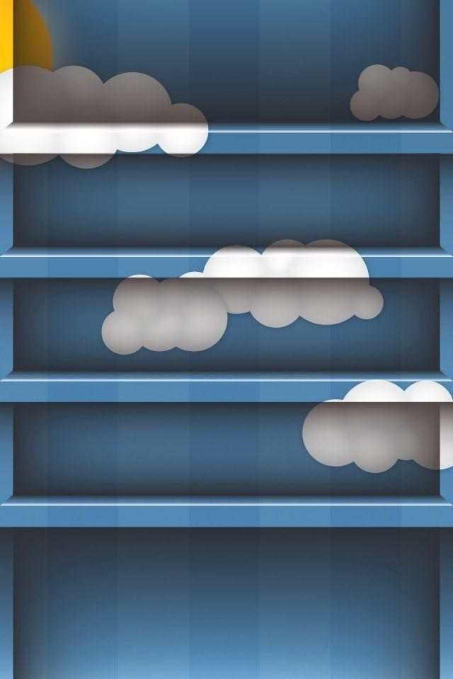 iPhone Wallpaper Clouds Shelves Best Home Screen