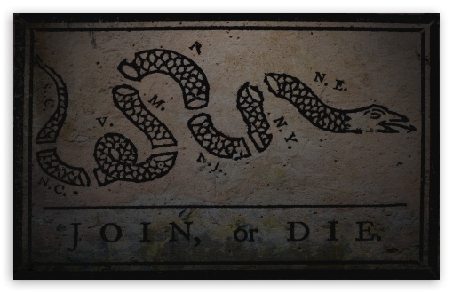 Grunge Join Or Die By Benjamin Franklin Mobile Wallpaper For