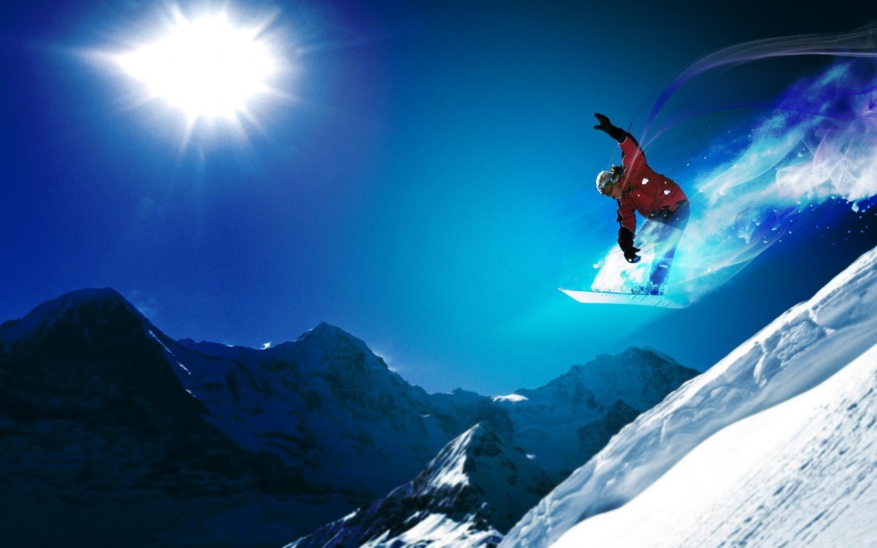 Girl Snowboarding Wallpaper