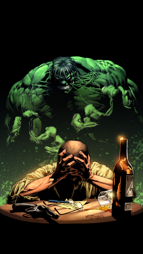 Woes Of Being The Hulk iPhone Wallpaper