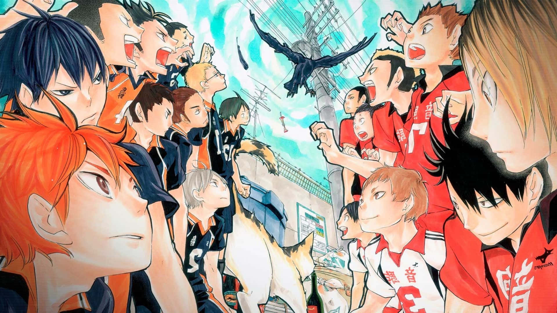 Enjoy The Calming Visuals Of Haikyuu On Aesthetic Desktop Wallpaper