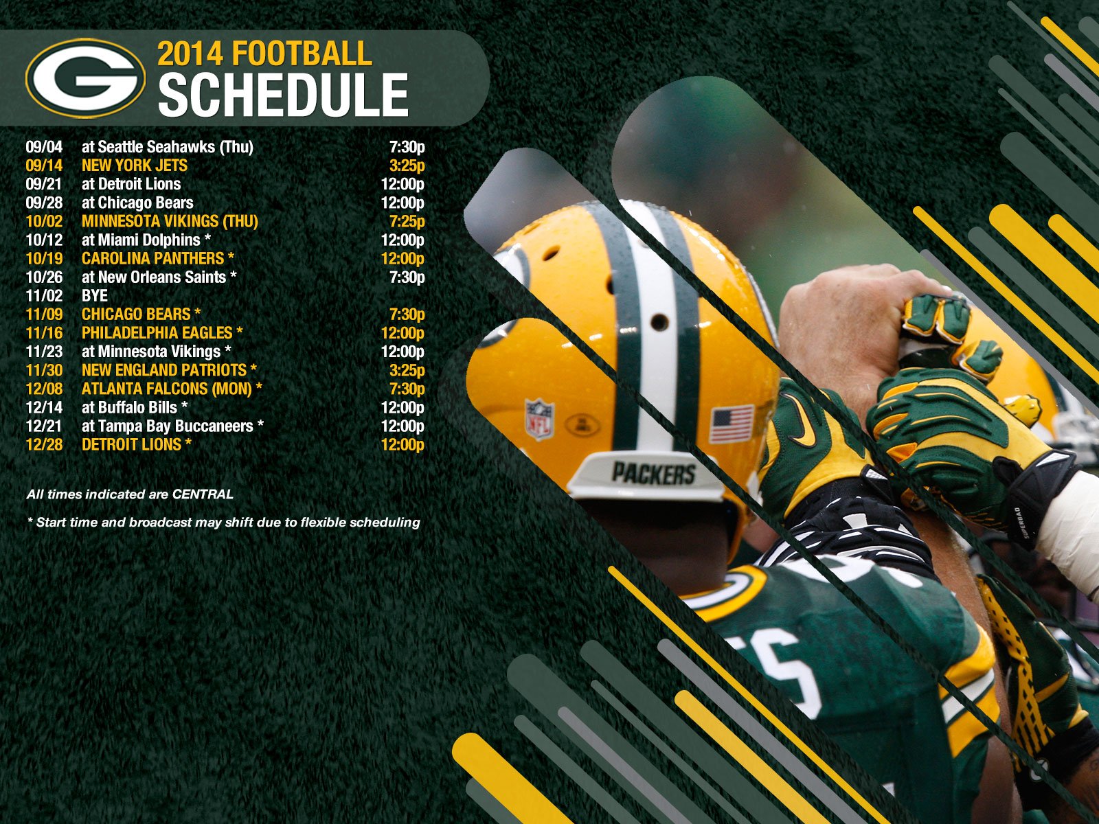 Green Bay Packers Wallpaper Schedule Packerscom