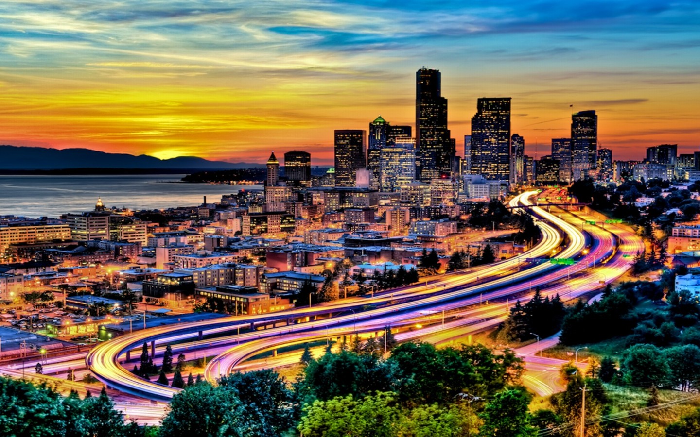 Cityscapes Seattle Wallpaper Motion
