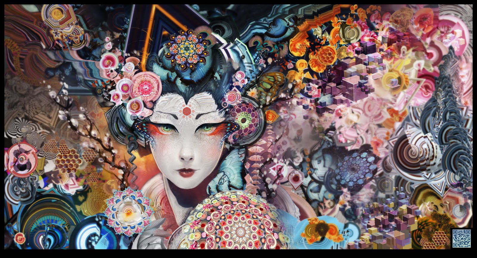 Geisha Wallpaper Illustration