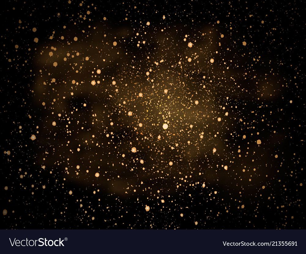 Gold Glitter Particles Background For Royalty Vector