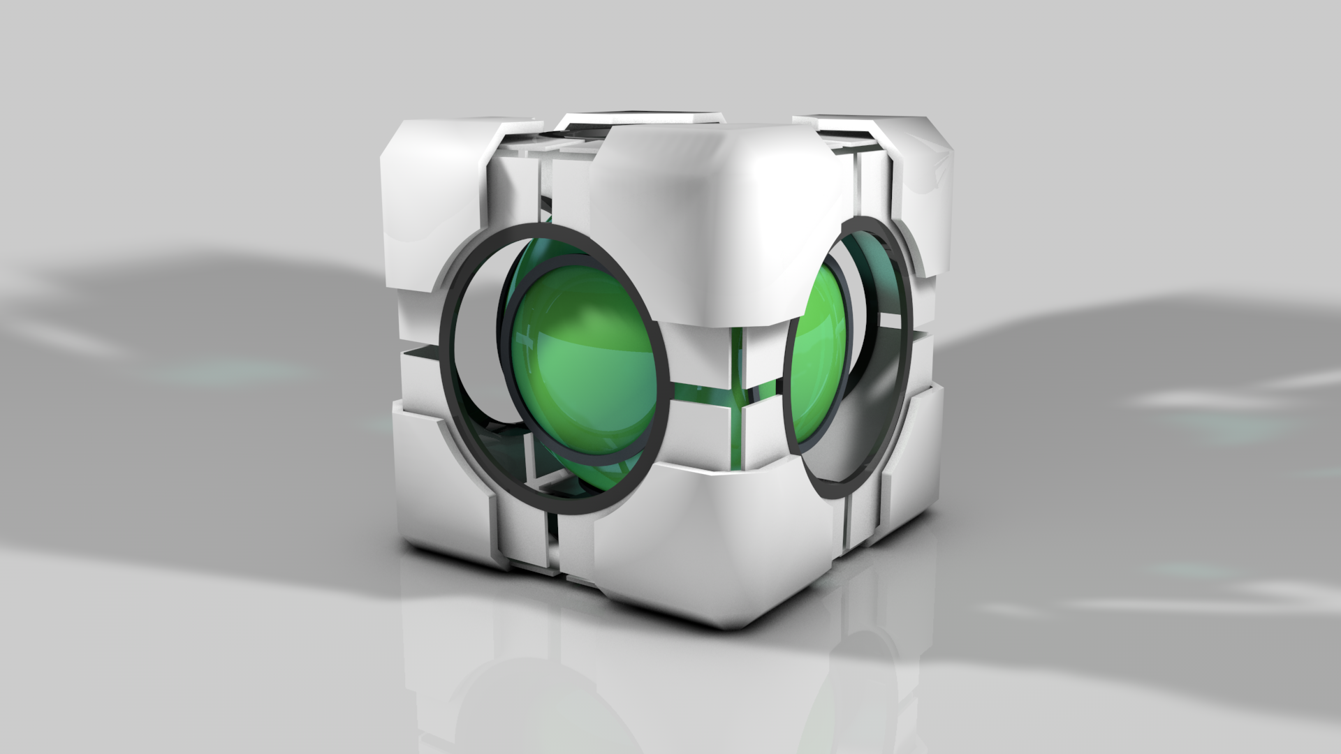 3d Portal Cube Wallpaper By TechflasHDesigns