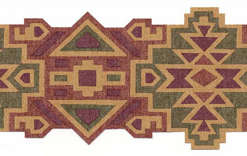 Southwestern Aztec Design Wallpaper Border Mrl2412