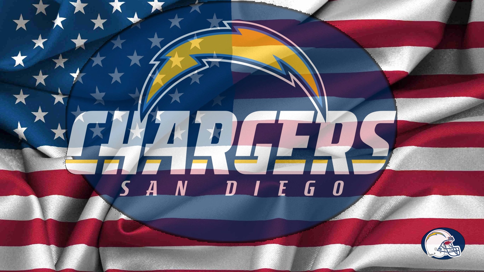 San Diego Chargers Logo Usa Flag Wavy S HD Nfl