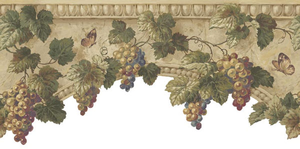 Grape Wallpaper Border Architectural