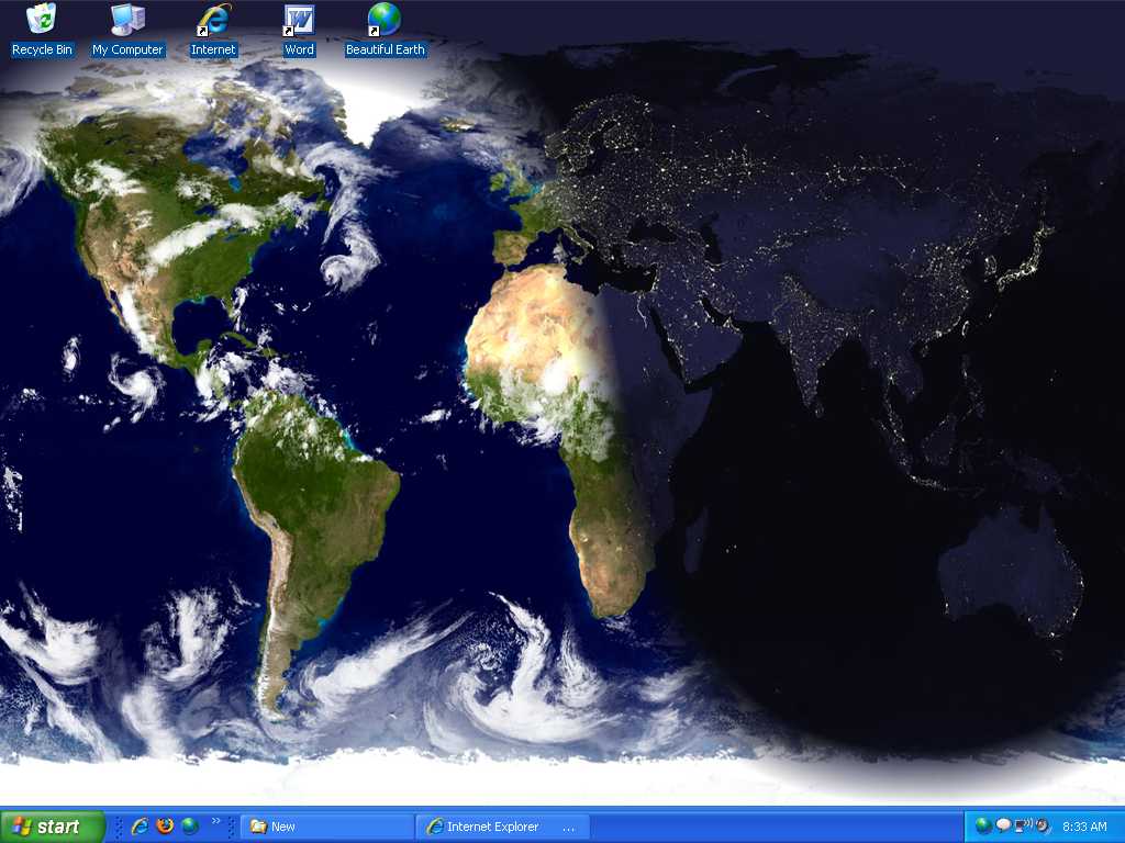 Beautiful Desktop Earth Wallpaper Screen Saver Preview 1024x768