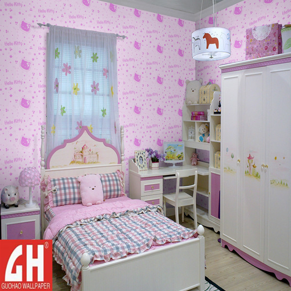  China Pink Hello Kitty Wallpaper for Kids Room 67121 html 600x600