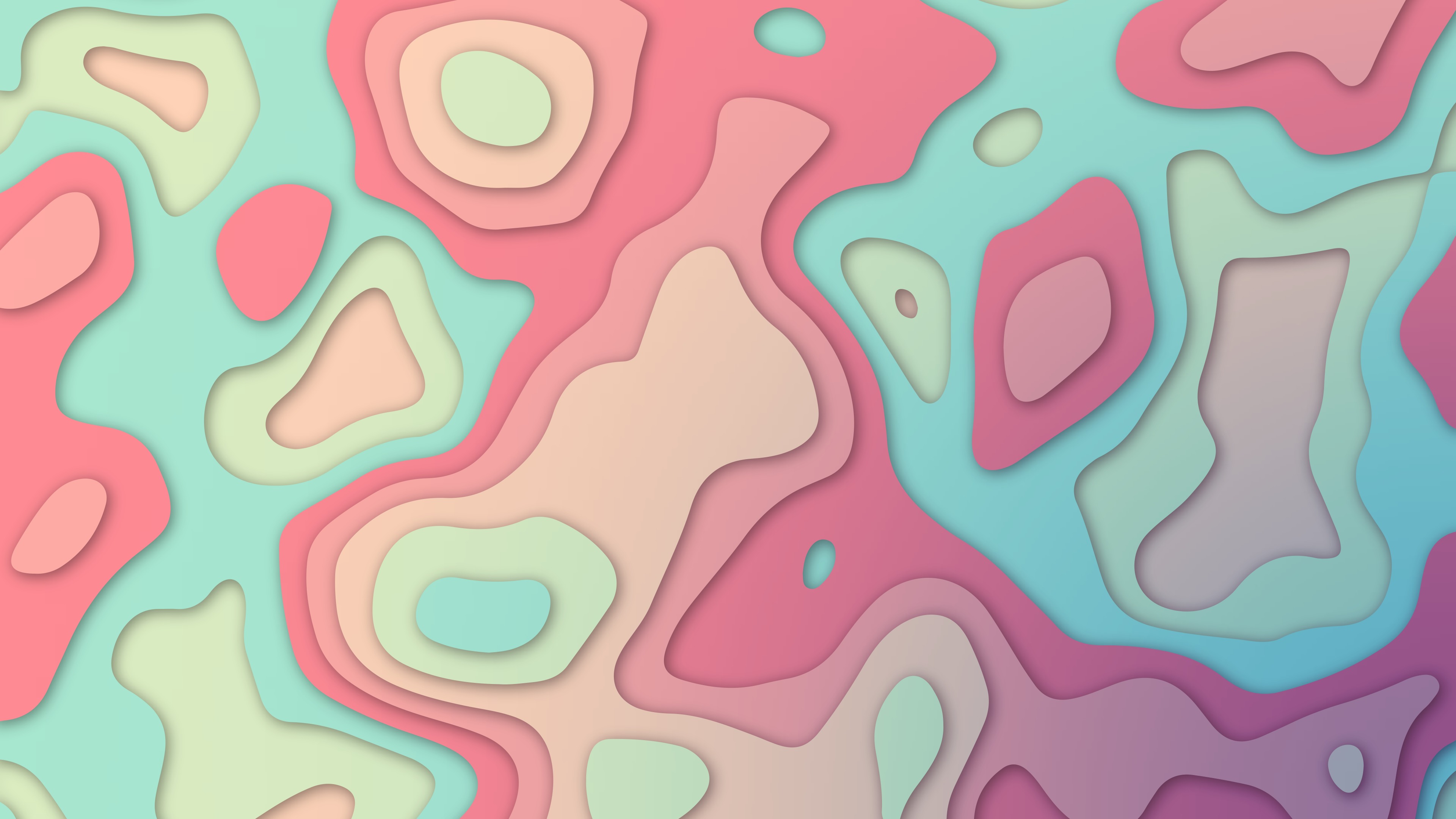 Pastel Slide Elevation Colorful Abstract Wallpaper HD 4k