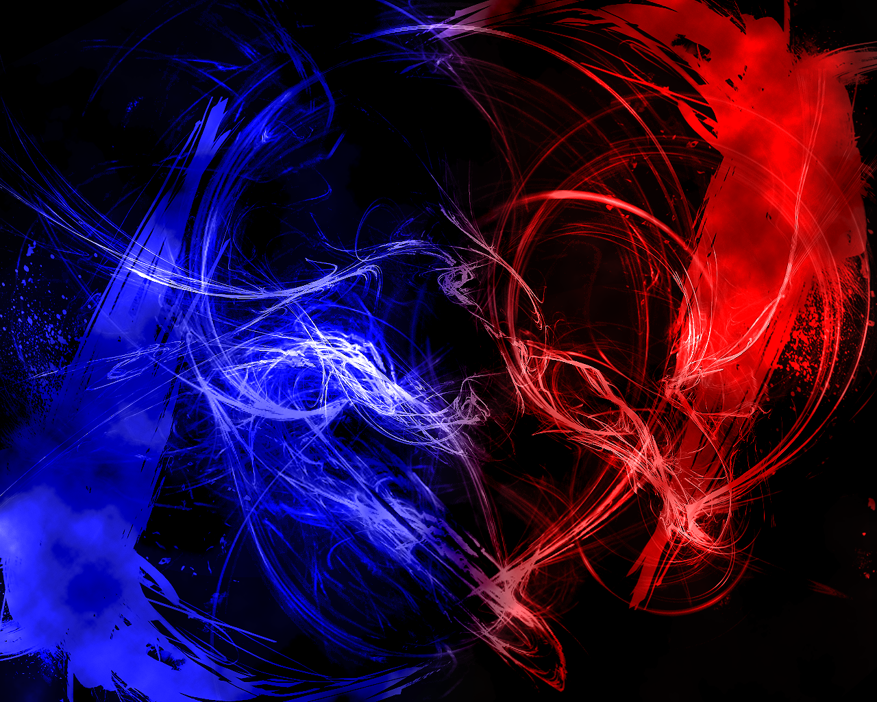 Red Vs Blue Abstract Wallpaper By Br8y16