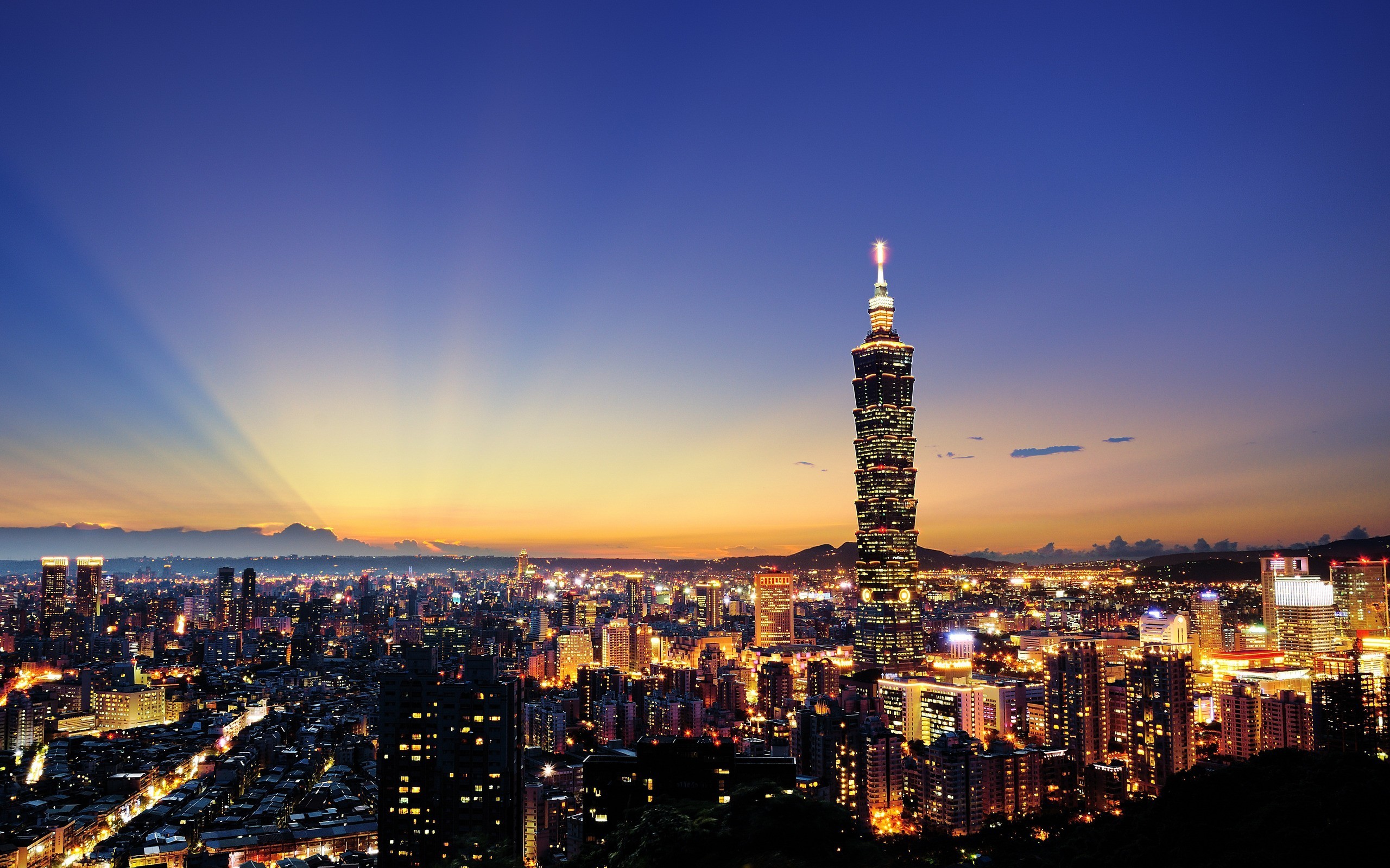 Beautiful Taipei Building Taiwan Light Wallpaper