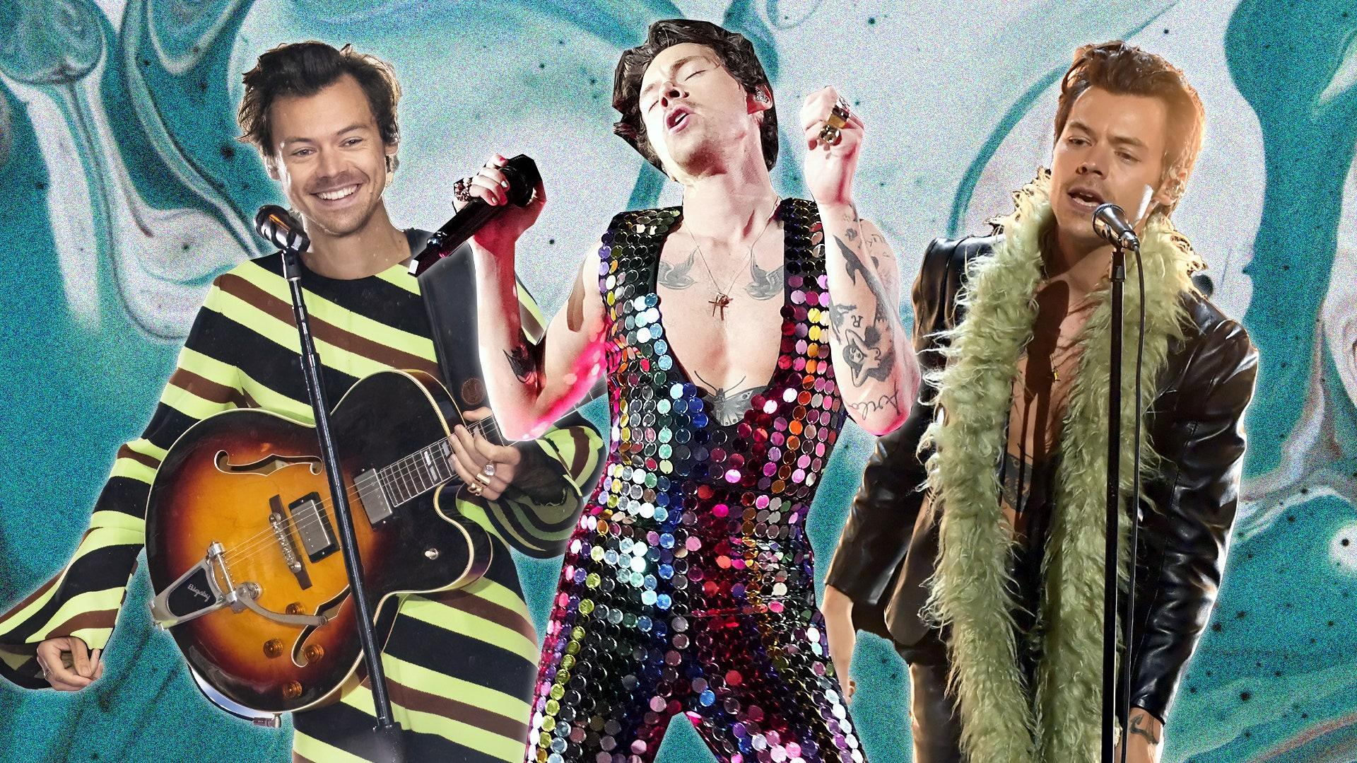 A History Of Harry Styles Best Ever On Stage Outfits British Gq