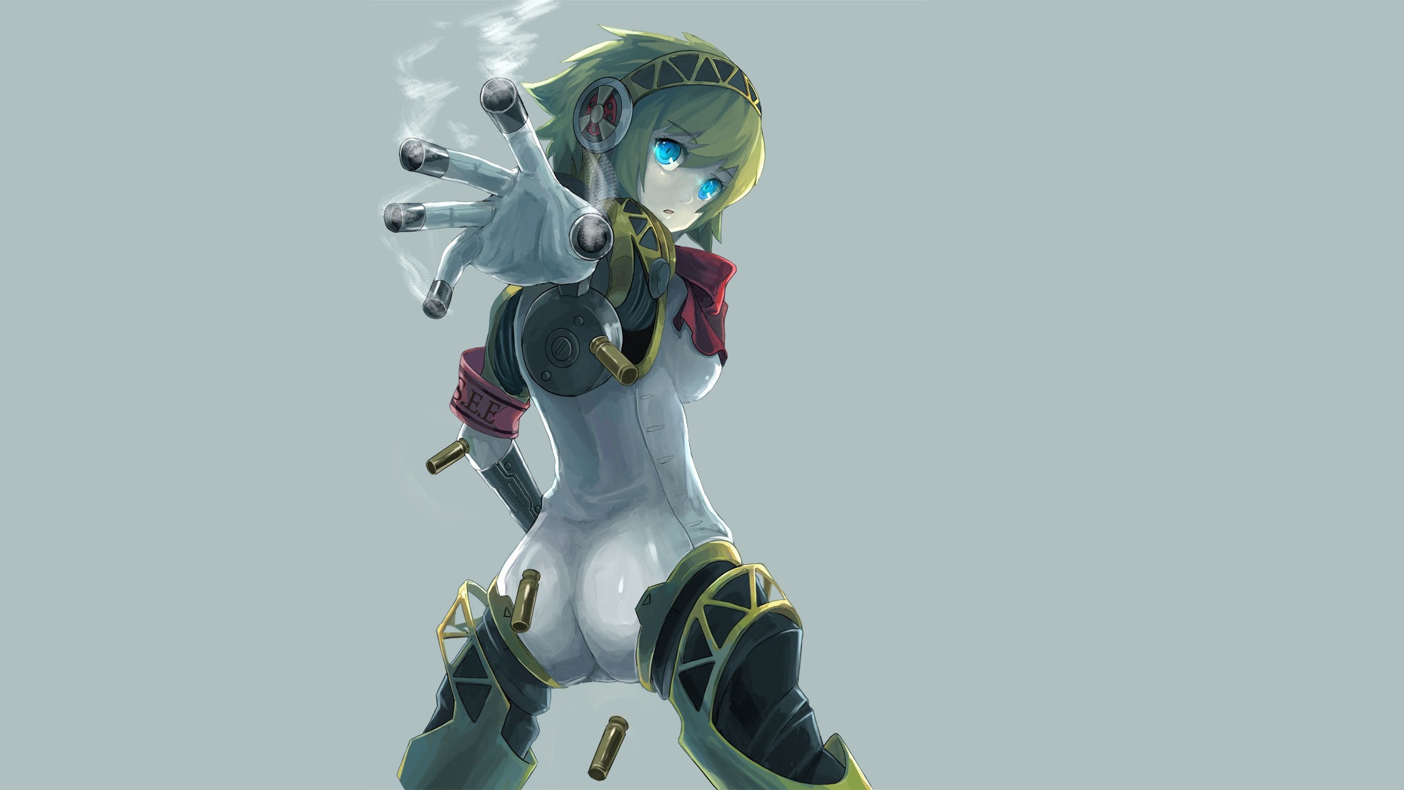 Girl Persona Simple Background Anime Girls Aigis Wallpaper