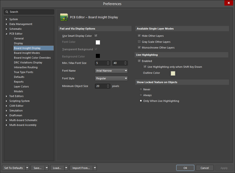 Pcb Editor Board Insight Display Altium Designer User
