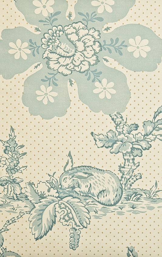 Toile De Lapins Wallpaper Traditional French Cream Floral