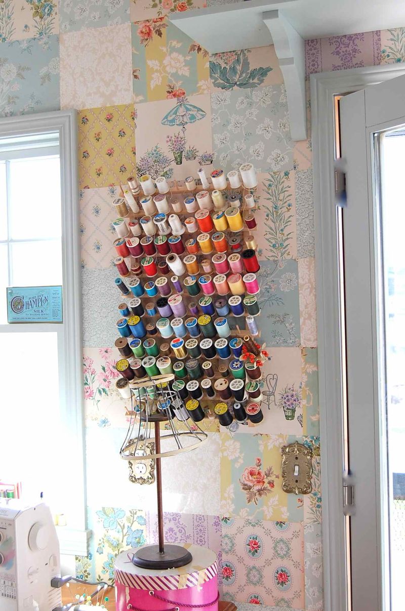Free download sewing roompatchwork wallpaper fancy nancy Pinterest