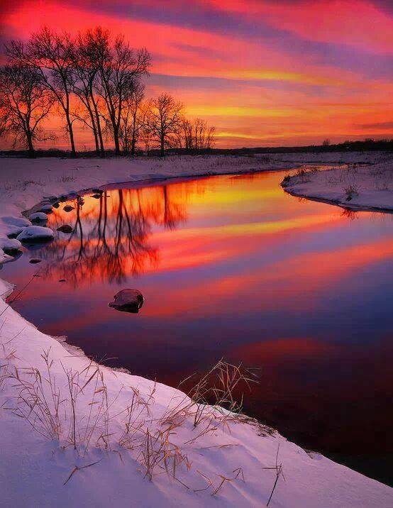 Winter Sunset Pictures Photos And Image For