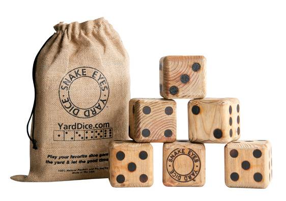 Wooden Lawn Dice By Grand Innovations Dba Snake Eyes Yard