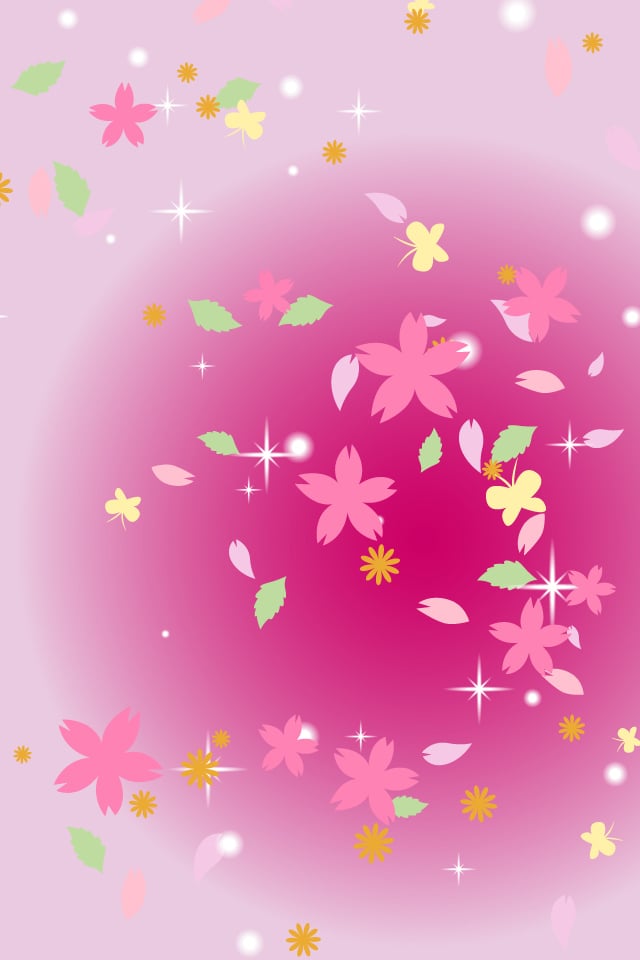 pink flowers and green leaves with a light pink background