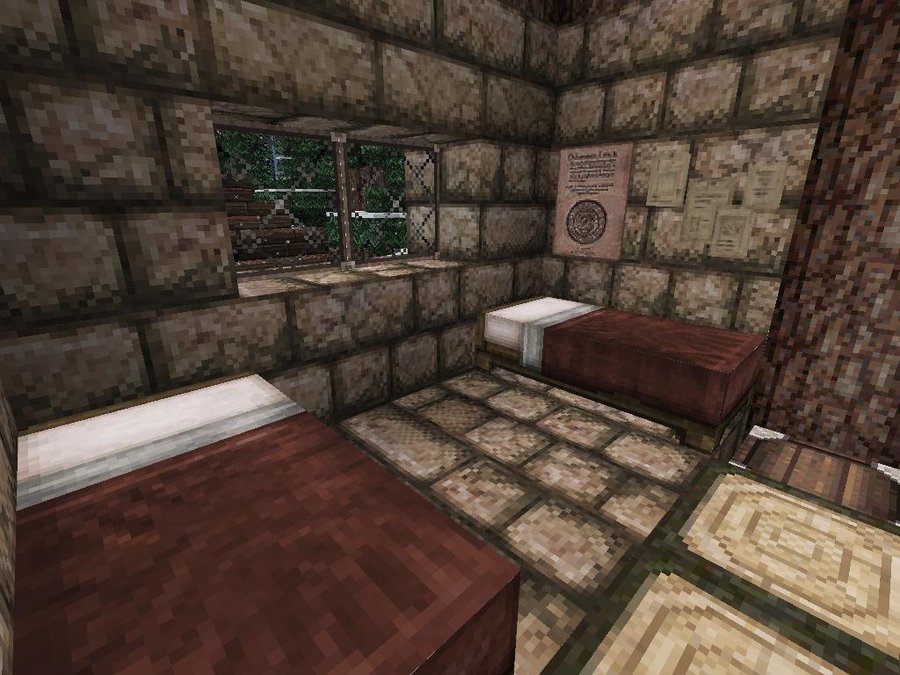 Minecraft Family Cabin Bedroom by lilgamerboy14 900x675