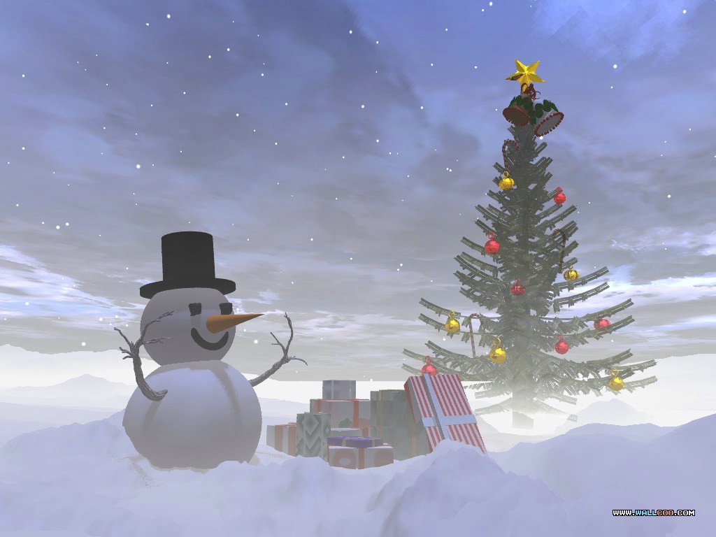 Snowmen Wallpaper Snowman Christmas Tree