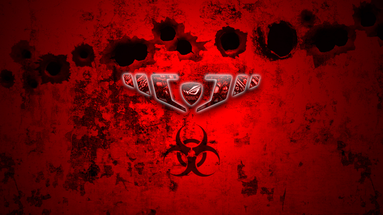 Red Biohazard Wallpaper HD Asus Rog