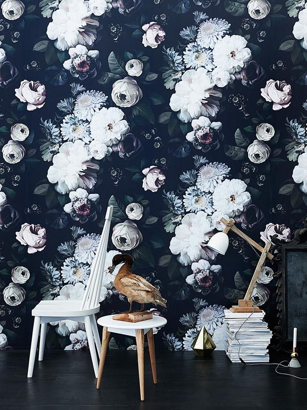 Floral Dark Wallpaper Cashman