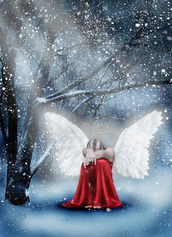 Anime Christmas Angel And Fairy Antique Wallpaper