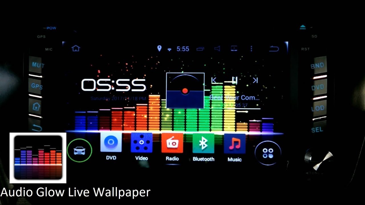 Audio Glow Live Wallpaper In Android Car Dvd Player