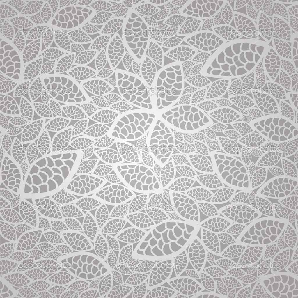 Lace Patternseamless Vintage Silver Leaves Wallpaper Pattern