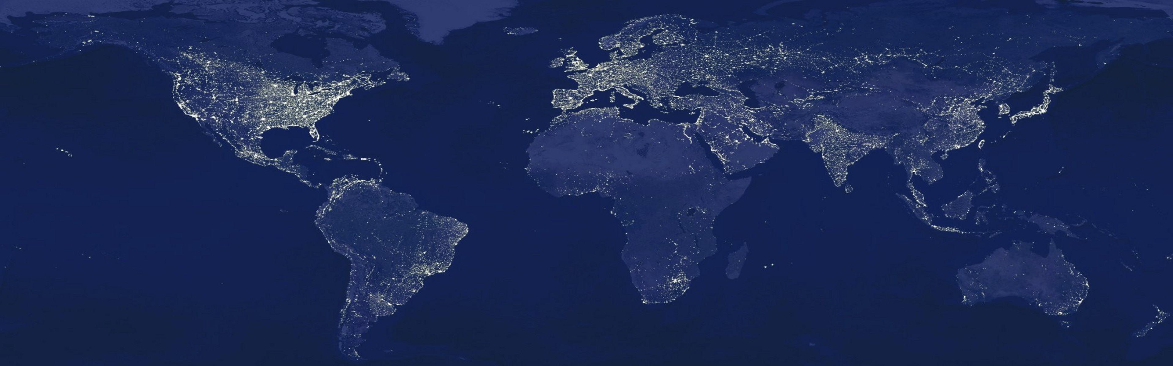Light Night Earth Pollution Globes Maps World Map Globe