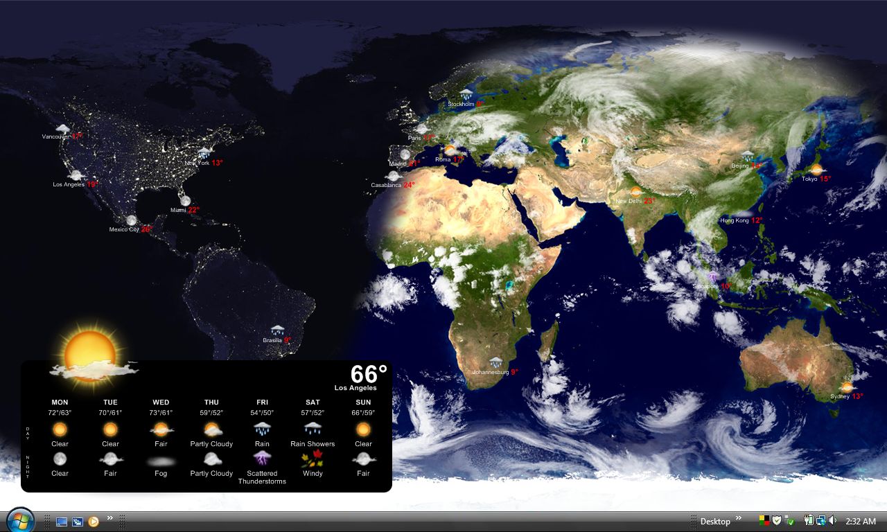Living Earth Desktop Wallpaper Screenshot