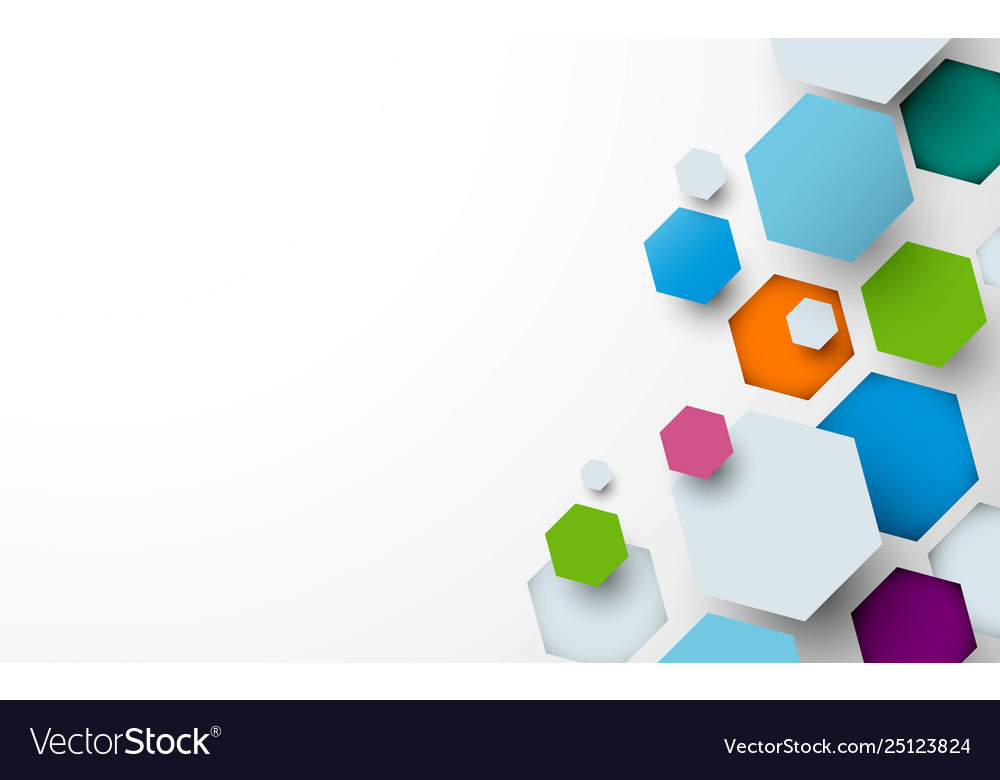 Abstract Colorful Hexagogns Background Royalty Vector