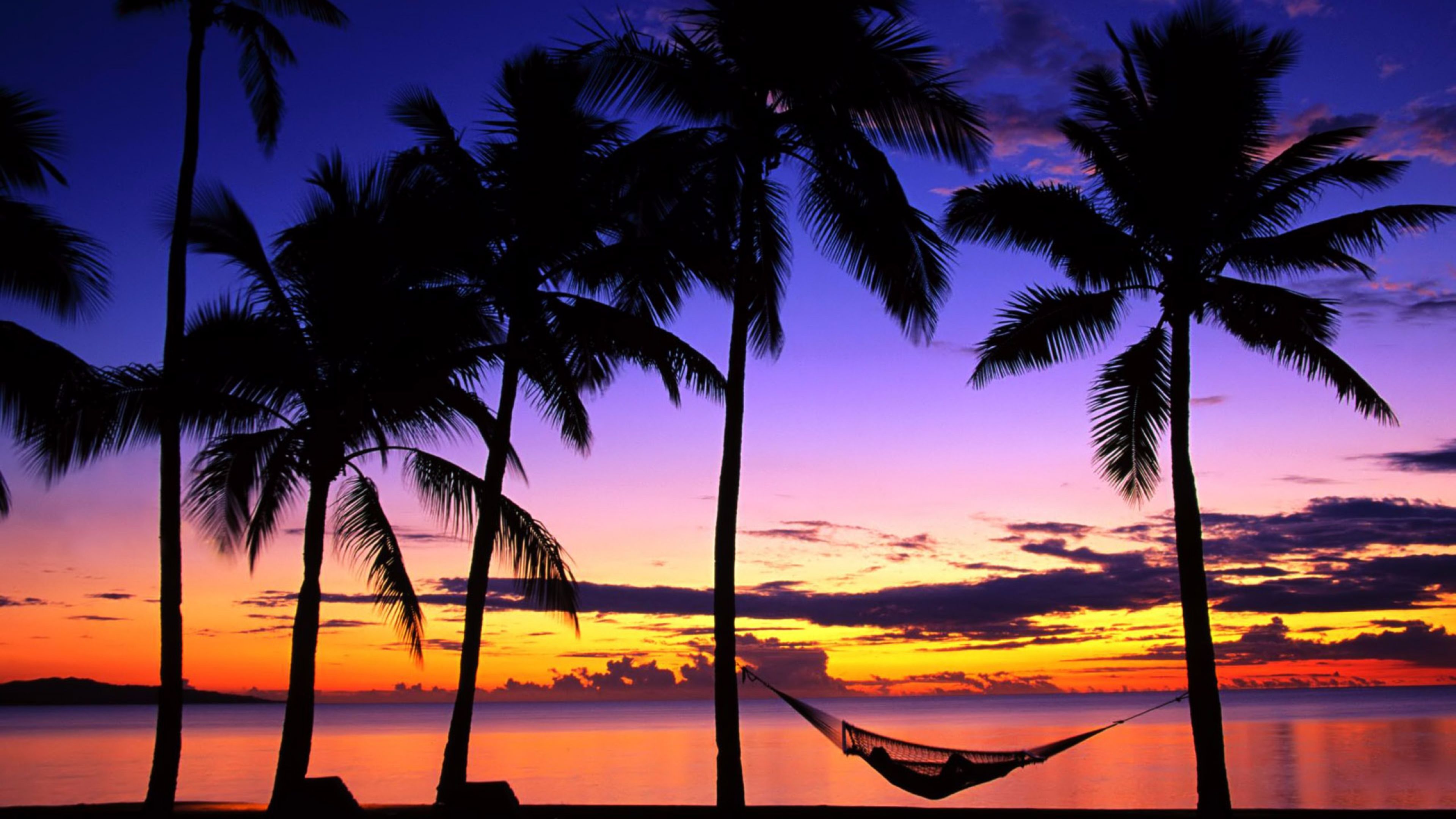 Relaxing Beach 4k Sunset Wallpaper