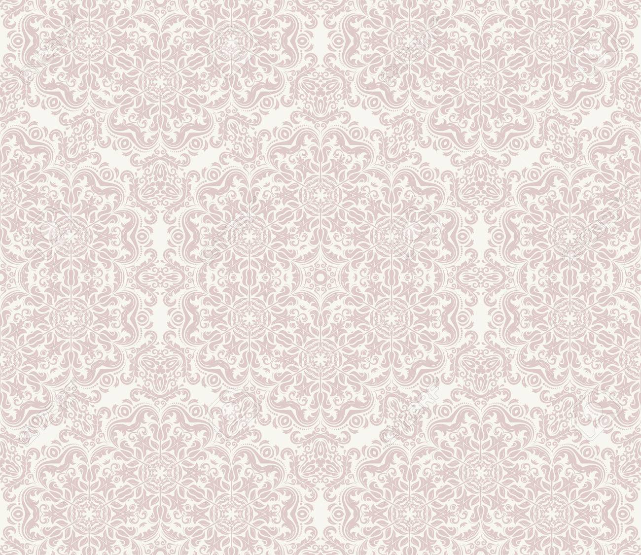 Damask Seamless Texture Fine Vector Traditional Background With