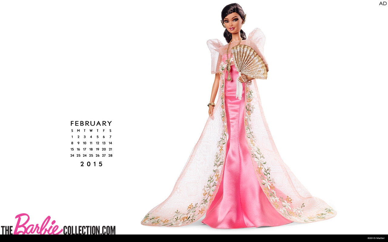 February Barbie Collectors Wallpaper