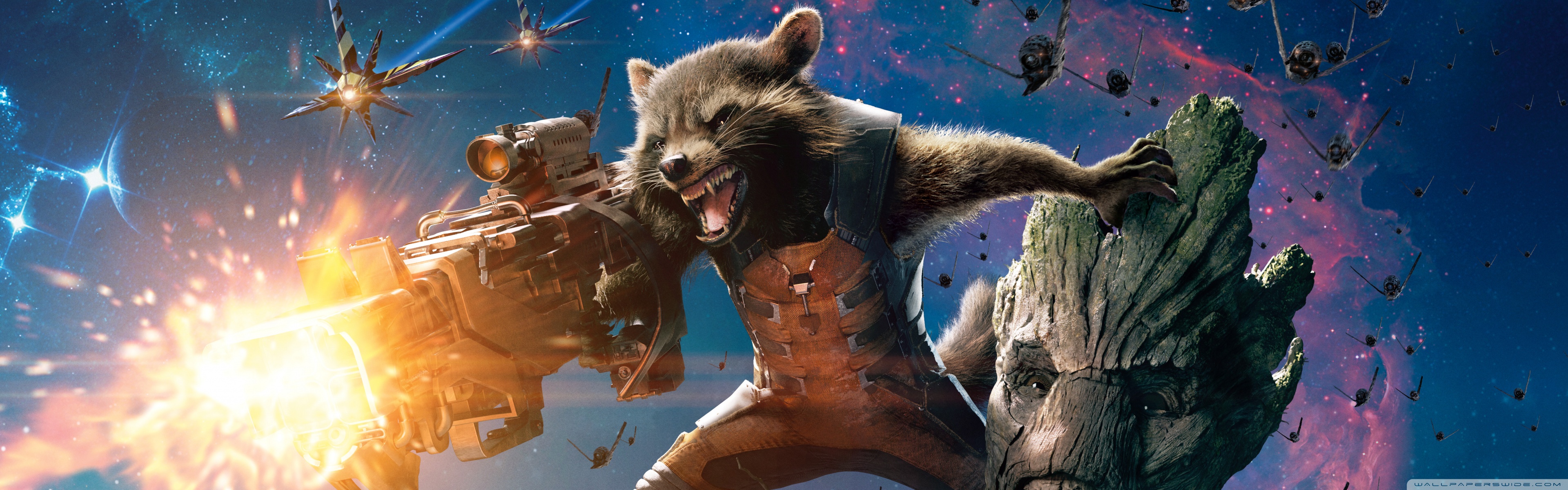Guardians Of The Galaxy Groot And Rocket Raccoon Ultra HD Desktop