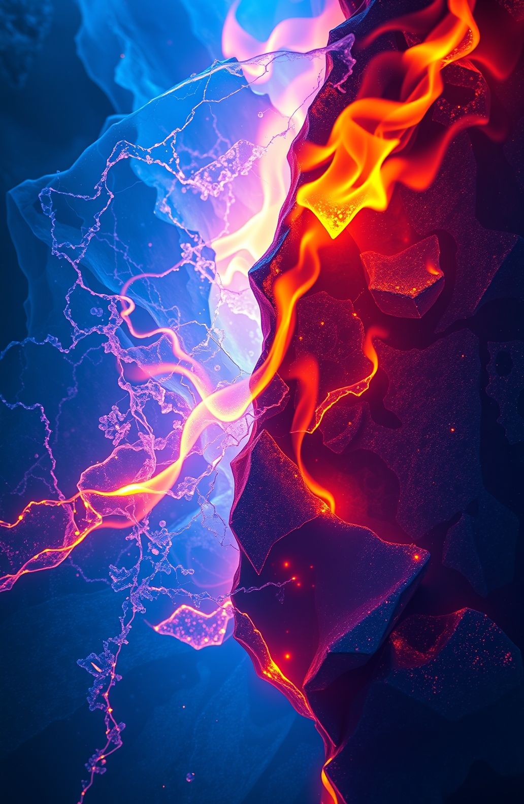 Cool Fire And Ice Wallpaper