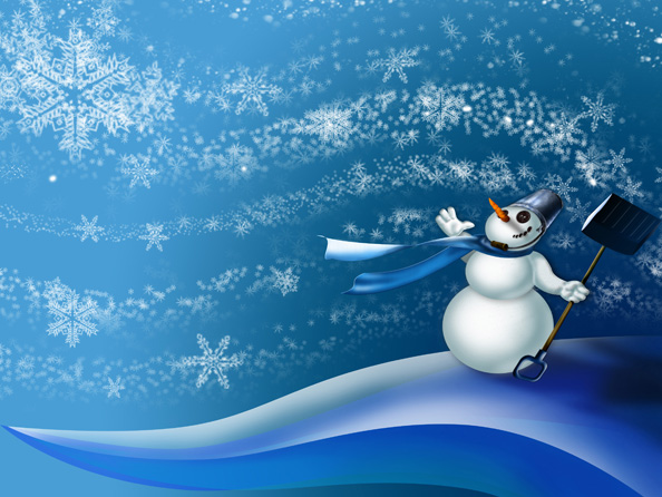 Background Web Snowman Winter Wallpaper