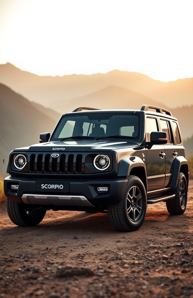 Mahindra Scorpio Black Wallpaper