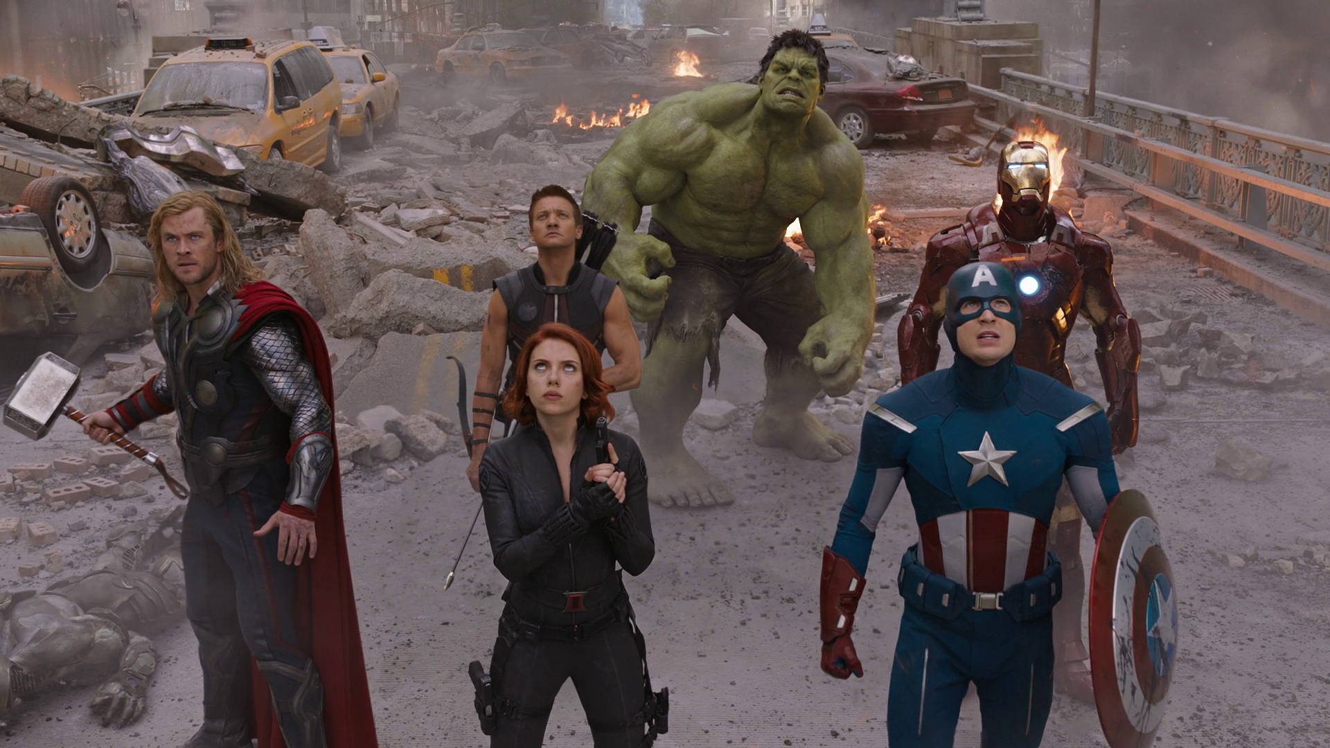 Captain America Hulk Black Widow Hawkeye Thor Iron Man Movie Wallpaper